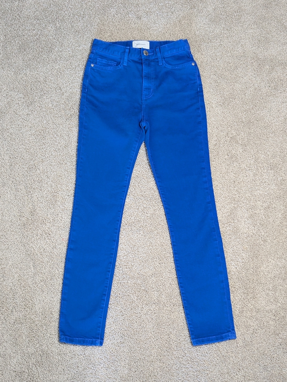 Current Elliott Women's Ultra High Waist Skinny Jeans Nautical Blue, Size 24